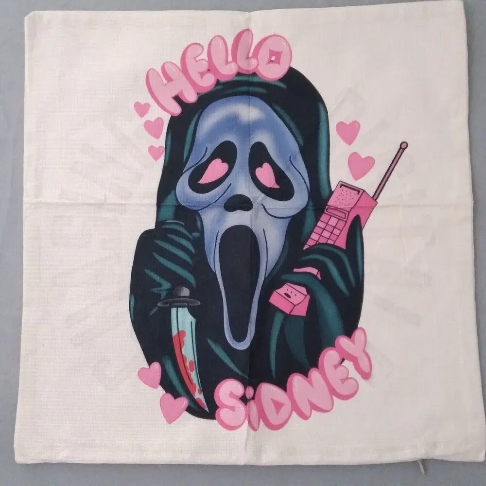 Scream Movie Ghost Face Pillow Case Cover Sham Horror Hello Sydney Halloween New
